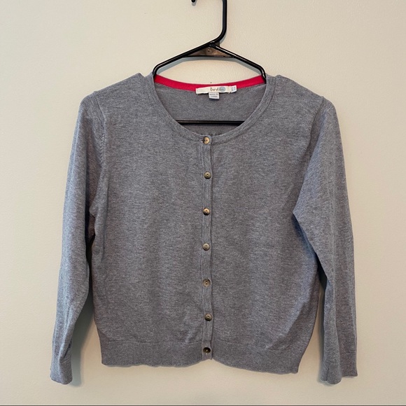 Boden Tops - Boden Grey Cropped Cardigan Size 8
